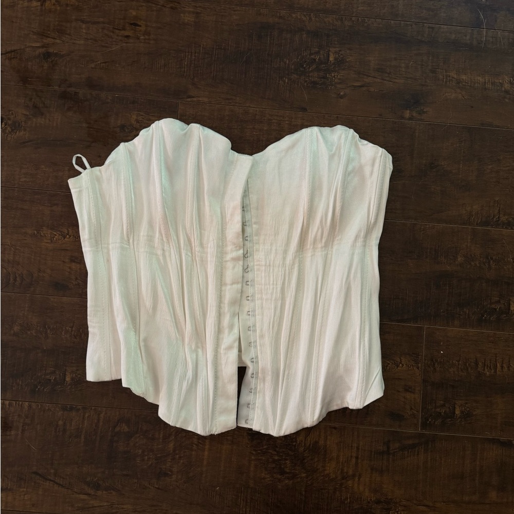 white Zara corset top size L